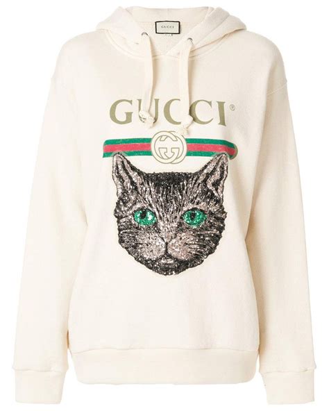 gucci hoodie with cat|farfetch gucci hoodies.